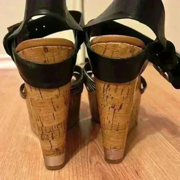 Sam Edelman Sasha Zebra Calf Hair Platform Wedge - Picture 3 of 7